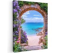 MuchoWow© Quadri Grandi Dimensioni 30x40 cm Quadretti Da Parete Quadro Moderno Camera Da Letto Stampa Foto Su Tela Soggiorno Cornice Decorazioni Vista - Mare - Rocce - Spiaggia - Ingresso