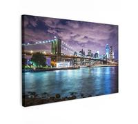 MuchoWow© Quadri Grandi Dimensioni Quadretti Da Parete Quadro Moderno | 90x60 cm - Camera Da Letto Stampa Foto Su Tela Soggiorno Con CorniceNew York - Skyline - Città - Colori