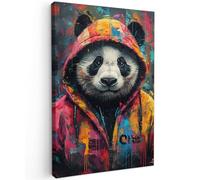 MuchoWow© Quadri Moderni Camera Da Letto 40x60 cm Foto Quadro Con Cornice Decorazioni Parete Soggiorno Stampa Su Tela Moderna Casa Salotto PosterGraffiti - Panda - Animali - Street art - Colori