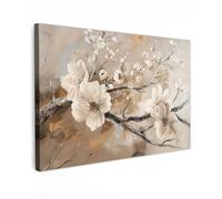 MuchoWow© Quadri Moderni Camera Da Letto 60x40 cm Foto Quadro Con Cornice Decorazioni Parete Soggiorno Stampa Su Tela Moderna Casa Salotto Poster Fiori - Natura - Bianco - Fiore - Astratto
