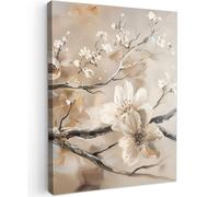 MuchoWow© Quadri Moderni Camera Da Letto 60x80 cm Foto Quadro Con Cornice Decorazioni Parete Soggiorno Stampa Su Tela Moderna Casa Salotto Poster Fiori - Natura - Bianco - Fiore - Astratto