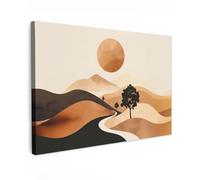 MuchoWow© Quadro Camera Da Letto 120x80 cm Quadri Soggiorno Decorazione Parete Quadri Moderni Su Tela Stampe Foto Con Cornice Quadretti Poster Casa Sole - Colline - Albero - Astratto