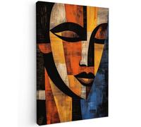 MuchoWow© Quadro Su Tela 80x120 cm Grandi Dimensioni Quadri Moderni Soggiorno Stampa Di Foto Decorazione Camera Letto Da Parete Con Cornice Dipinti Astratto - Ritratto - Blocchi Di Colore