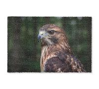MuchoWow© Zerbino deurm_120x80 cm Multicolore Ingresso Zerbini Arredamento Porta Tappetini Antiscivolo Tappeti Divertenti Sottile Poiana - Uccello rapace - Natura - Marrone