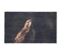 MuchoWow© Zerbino deurm_150x90 cm Multicolore Ingresso Zerbini Arredamento Porta Tappetini Antiscivolo Tappeti Divertenti Sottile Uccello rapace - Poiana - Marrone