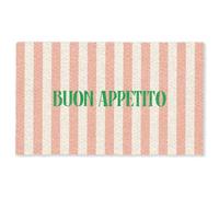 MuchoWow© Zerbino deurm_150x90 cm Zerbini Lungo Retrò Aeroporto Aereo Genio Graphic Design Balconi Cuore Note Musicali Decorativi Giappone Moda Rosa tenue - Verde - A righe - Buon appetito