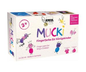 mucki pittura a dita bambini reali 6x 1 l