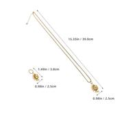 MUCKLILY 1 set di collana e orecchini Boho Sun Moon Vintage, gioielli celestiali per donne, ciondolo di coppia abbinato per anniversario, matrimonio,