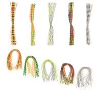 MUCKLILY 10 Pezzi Materiale per Mosca in Silicone, Frange | Salata, Alta Elasticità, Uso Versatile, Adatto a Kit di Montaggio e Creazione