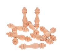 MUCKLILY 10 Pezzi Pilastri Romani del Ponte terminali per l'arredamento di Interni Post di Colonna Romano in Legno terminali in Legno per Uso Dowel Finial di Legno Beige