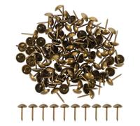 MUCKLILY 100 Pezzi Chiodi per Mobili in Ferro Color Oro Stile Antico per Decorazione Classica e Miglioramento Estetico, per Imbottitura Divani e Applicazioni Versatili