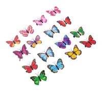 MUCKLILY 100 Pezzi Farfalle 3D Adesive con Clip in PVC Ecologico Farfalle Rimovibili Colorate per Decorazioni Pareti Tende e Abbigliamento Ornamenti Leggeri per Casa e Feste