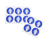 MUCKLILY 10pezzi Adesivi Sicurezza Indossare Tuta Protettiva Etichette Per Segnaletica Di Per Ambienti Di Lavoro Facili Da Applicare e Visibili