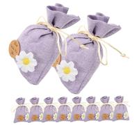 MUCKLILY 10pezzi Sacchetto Per Bustine Vuoto Di Lavanda Essiccata Riutilizzabile Coulisse Per Guardaroba Gioielli Spezie e Fiori Secchi