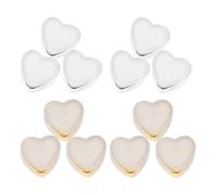 MUCKLILY 12 Pezzi Chiusure per Orecchini in Silicone, Fermagli per Orecchini a Forma di Cuore, per Fai da Te e Creazione Gioielli, per Principianti e Negozi Professionali