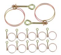 MUCKLILY 12pezzi Serracavi Regolabili Per Tubo e Aria Clip Per Ducting Flessibili Facili Da Installare Alta Resistenza e Durabilità Per Sistemi Idraulici e Pneumatici