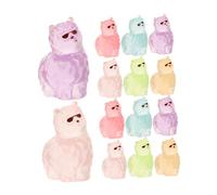 MUCKLILY 18 Pezzi Di Occhiali Da Sole Luminosi Bambola Di Alpaca Decorazione Per La Casa Miniatura Di Ragazza Fai Da Te Micro Paesaggio Luce Notturna Tartarughe Decorazione Di