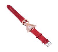 MUCKLILY 1pezzi Orologio Alla Moda Da Donna Cinturino in Pelle Intarsiato Di Strass e Quadrante Punto Interrogativo Forma Di Triangolo Orologio Al Elegante Per Uso Quotidiano Appuntamenti e