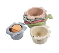 MUCKLILY 1Set Tazze Impilabili Bagno Giocattoli Bagno per Design Cartoon Sicuri e Resilienti per Giochi Acqua Divertenti