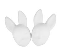 MUCKLILY 2 Pezzi maschera da coniglio maschera da di animali coniglio bianco fabbricazione Bunny maschera di coniglio maschera da coniglietto pasquale pvc bianca