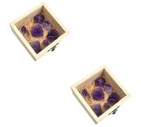 MUCKLILY 2 Pezzi Pendente Ametista Gemme e Cristalli Pietra Di Ametista Decorazioni Di Minerali Campioni Didattici Campioni Di Minerali Naturali Minerali Grezzi Minerale Viola,porpora