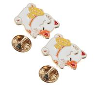 MUCKLILY 2 Pezzi Spilla gatto fortunato CAT SENAMEL PIN CINETTO CAMPIO ornamenti di fortuna Spille spilla da gattino Pin di smalto da gatto carino Spilla carina spilla animale lega