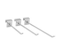MUCKLILY 20 Pezzi Ganci in Metallo Argento per Mensole Espositive, Resistenti per Appendere Piccoli Utensili in Cucina e Cestini, Design Elegante e Robusto