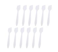 MUCKLILY 200 Pezzi Spatole Maschera Viso in Plastico Bianco per Controllo Quantità e Evitare Sprechi, Strumenti Leggeri per Uso in Viaggio e Centro Estetico