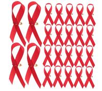 MUCKLILY 200 Spille Nastro Rosso per Sensibilizzazione Aids Spilla da Donna per Eventi di Beneficenza Simbolo di Solidarietà ad Alta Visibilità per Campagne Sociali