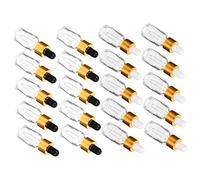 MUCKLILY 20pezzi Flaconi Contagocce in Vetro Portatili Per Oli Essenziali Colonie Tinture e Cosmetici Contagocce Per Dosaggio Preciso Pratici Per Viaggi e Conservazione