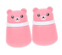 MUCKLILY 2pezzi Scatola Portacipria Forma Di Orso Per Ragazzo Ragazza Ragazza Realizzata in Plastica Sicura Facile Da Usare Una Sola Mano Adatta Per Uso Domestico Viaggio Contenitore Portat