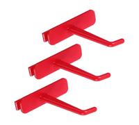 MUCKLILY 3 Pezzi Gancio Supporto Auto in Plastica Rosso | Installazione e Rimozione Semplici, Compatibilità, Affidabilità, per Utensili e Flaconi Spray