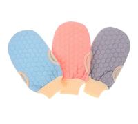 MUCKLILY 3 pezzi Guanti Esfolianti Corpo in Delicato per Rimuovere Cellule Morte Guanto Scrubber Coreano per Esfoliazione Profonda e Massaggio Adatto Tutti i Tipi di Uomo e Donna