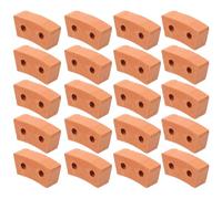 MUCKLILY 30 Pezzi Mattoni Miniature in Argilla Ceramica Khaki per Costruzione Mini Casa Facili da Assemblare per Attività Manuale
