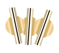 MUCKLILY 3pezzi Vasi Da Parete Vintage in Ferro Dorato Con Supporto Sospensione Porta Fiori Da Interno Per Decorazione Soggiorno e Ufficio Contenitori Rustici Per Piante Artificiali e Fiori