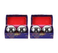 MUCKLILY 4 Palline Baoding Cinesi per Esercizi Manuali e Massaggio Palle Antistress per Rafforzare le Mani e Meditazione Massaggiatore per Mani Adatto a Anziani e Viaggi Stimolazione