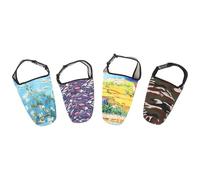 MUCKLILY 4 Pezzi Copertura Termica per Bicchiere Auto 30oz in Neoprene, Porta Tumbler per Mug e Bottiglia, Pieghevole con Maniglia, per Picnic e Campeggio