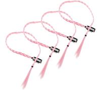 MUCKLILY 4 Pezzi Extension per Coda di Cavallo Intrecciata Clip Parrucca Sintetica Resistente al Calore Trecce Dall’Aspetto Naturale per Ragazze e Adolescenti Accessorio Chioma per