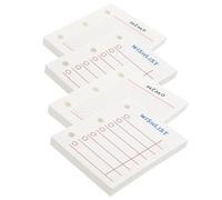 MUCKLILY 4 Pezzi Fogli di Ricambio per Planner a 3 Fori, Carta Interna Staccabile Quadretti, Blocco Note per Appunti e Pianificazione, Ricariche per Quaderni ad Anelli, Uso Scolastico