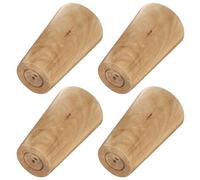 MUCKLILY 4 Piedini per Mobili in Legno Massello Gambe di Ricambio Rotonde per Divani Scrivanie e Armadi Set Completo Viti per Progetti di Ristrutturazione Interni