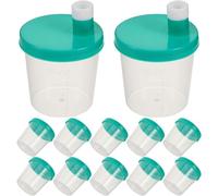 MUCKLILY 40 Contenitori per Campioni Medici da 30 Ml Coperchio a Vite Verde Bicchieri per Campionamento di Urina e Feci in Plastica Sigillatura Sicura per Uso Ospedaliero e