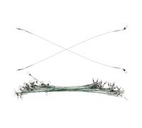 MUCKLILY 40 Pezzi Leader da Pesca in Acciaio con Doppio Connettore e Blocco | Verde, Uso Outdoor e Applicazioni Industriali, Design Resistente al Morso, Accessori Mare