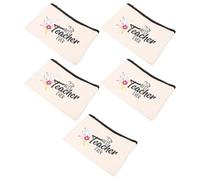 MUCKLILY 5 pezzi Borsa Viaggio in Canvas Pochette Multifunzione per Cosmetici e Penne Compatta e Resistente per e Outdoor