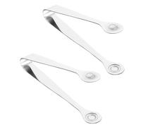 MUCKLILY 5 Pezzi Pinza per Alimenti in Acciaio Inossidabile Argento, Leggera e Resistente, Impugnatura Sicura senza Schiacciare, per Colazione e Ristorante