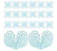 MUCKLILY 50 Pezzi Porta Cioccolatini in Carta Traforata a Forma di Fiore Pirottini di Cioccolato per Matrimoni e Feste Decorazione Vassoio Dolciumi Compatta e Pratica per Eventi