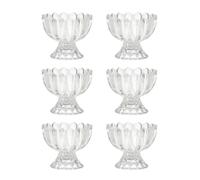 MUCKLILY 6 Pezzi Coppette Dessert in Vetro Trasparente 100 Ml, Ciotole per Gelato e Budino Riutilizzabili, Contenitori Piccoli per Mousse e Frutta, Accessori per Dolci e Ristorazione