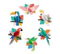 MUCKLILY 6 Pezzi di Decorazioni per Feste A Nido d'Ape di Uccelli Tropicali in Carta A Forma di Palla Decorazioni per Feste A Forma di Pappagallo in Carta A Nido d'Ape