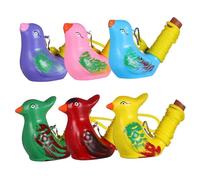 MUCKLILY 6 Pezzi Fischietti Uccelli in Ceramica Con Cordino Strumenti Musicali Per Ragazzo Ragazza Giochi Educativi e Momenti Di Relax