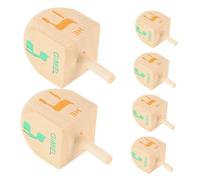 MUCKLILY 6 Pezzi Giocattolo Trottola Dreidel Di Hanukkah Giroscopio in Legno Ruotato Dreidel Per Hanukkah Dreidles Mini Dreidels Dreidels Chanukah Giocattoli Fatti a Mano Trottola Di Legno