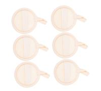 MUCKLILY 6 Pezzi Pad Esfoliante Naturale in Luffa Beige Dischi Detergenti Compatti per Corpo e Esfoliazione per Liscia Rimuove Tracce di Trucco per Donna Bagno e Viaggio